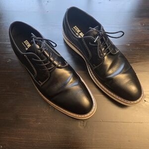 Steve Madden P-Jansen Oxford Black Lace Up Mens Shoes